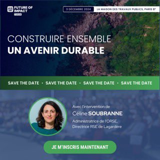 ORSE (@obsrse) on Twitter photo Suivez l’intervention de <a href="/SoubranneC/">Céline Soubranne</a>, Administratrice de l’<a href="/ObsRSE/">ORSE</a> et Directrice #RSE de Lagardère en livetweet au Future Of Impact <a href="/HUBInstitute/">HUB INSTITUTE</a> Suivez l’intervention de <a href="/SoubranneC/">Céline Soubranne</a>, Administratrice de l’<a href="/ObsRSE/">ORSE</a> et Directrice #RSE de Lagardère en livetweet au Future Of Impact <a href="/HUBInstitute/">HUB INSTITUTE</a>