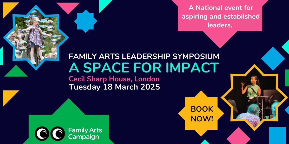 📣 Family Arts Leadership Symposium announced! 📣

We invite both established and aspiring leaders to join us to learn about and to strengthen the IMPACT of your work, your role, and your contribution to the cultural sector, and for families in need.

familyarts.co.uk/family-arts-le…