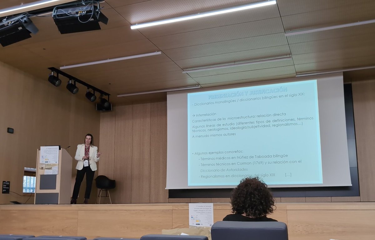 BVFE (@bibliotecabvfe) on Twitter photo Hoy es el turno de Carmen Cazorla Vivas, que nos presenta "Aportación a la presencia de ideología en la lexicografía del siglo XIX en diccionarios bilingües español-francés" #ideojornadas
<a href="/ideojornadas/">IV Ideojornadas USAL/Dpto. Lengua Española</a> Hoy es el turno de Carmen Cazorla Vivas, que nos presenta "Aportación a la presencia de ideología en la lexicografía del siglo XIX en diccionarios bilingües español-francés" #ideojornadas
<a href="/ideojornadas/">IV Ideojornadas USAL/Dpto. Lengua Española</a>