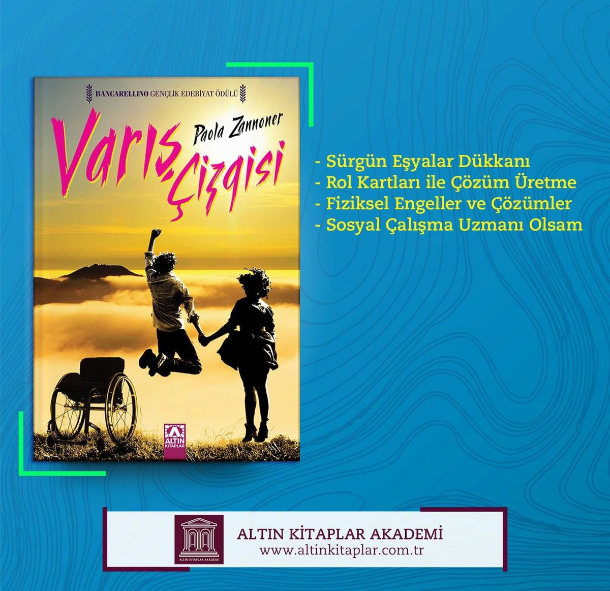 Farkındalık varsa engel yok!

Fiziksel engeller ve çözümlerine odaklanan, Bancarellino  ödüllü 'Varış Çizgisi' isimli kitabımıza ait etkinlik önerisine Altın Kitaplar Akademi internet sitesinden ulaşabilirsiniz.

#3aralıkdünyaengellilergünü
