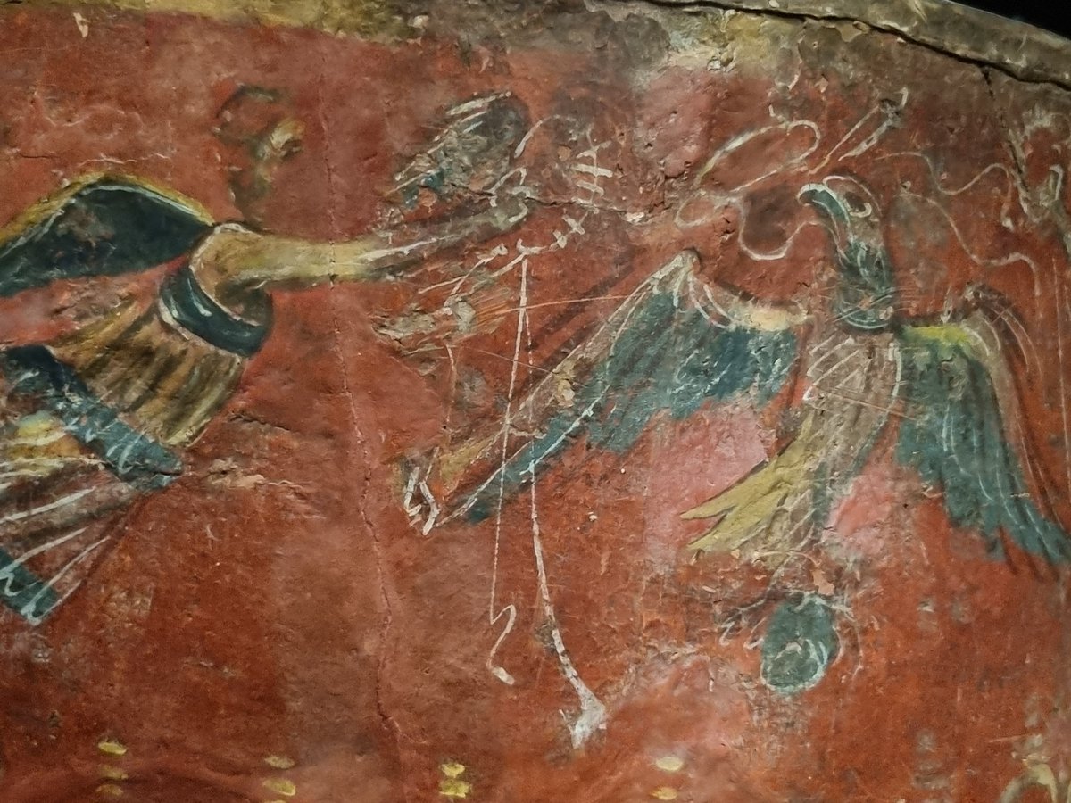 Wonderful detail from the world's only surviving intact Roman scutum from Dura-Europos (photo taken at the <a href="/britishmuseum/">British Museum</a> last summer) - winged victory and an eagle.