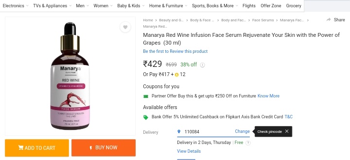 aryal144's tweet photo. Manarya Sun's Heart Red Wine Water Based Face Serum 30ml..
Available on Flipkart...
#Flipkart #RedWine #redvine #faceserum #manarya @manarya @faceserum @redwine @redvine @Flipkart @india #India @delhi #delhi https://t.co/P38b98p68H