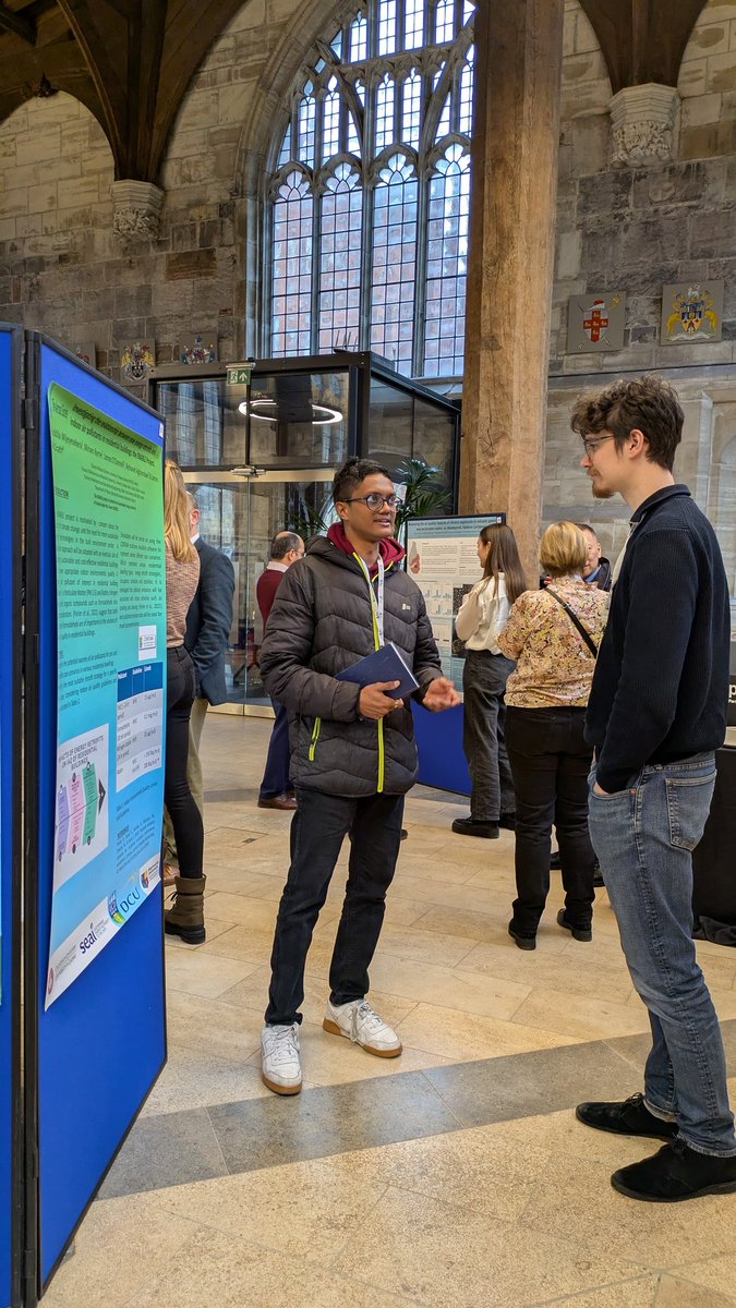 Presented my PhD research on the theme of "Investigating the impacts of new energy retrofits on the indoor air quality of residential buildings" at <a href="/AerosolSociety/">The Aerosol Society</a> s AASC which was held at the Guildhall in York 🇬🇧 from 28-29th Nov 24. 
#Aerosols #energyretrofitting #sustainable