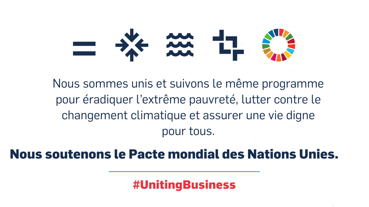 MECADAQ GROUP (@mecadaqgroup) on Twitter photo Nous sommes fiers de rejoindre l’UN <a href="/globalcompact/">UN Global Compact</a>/ le <a href="/PactemondialFr/">Pacte mondial de l'ONU - Réseau France</a>, la plus grande initiative internationale de développement durable et de RSE.
Vous aussi, passez des principes à l’action, et construisons ensemble un monde durable !
#UnitingBusiness Nous sommes fiers de rejoindre l’UN <a href="/globalcompact/">UN Global Compact</a>/ le <a href="/PactemondialFr/">Pacte mondial de l'ONU - Réseau France</a>, la plus grande initiative internationale de développement durable et de RSE.
Vous aussi, passez des principes à l’action, et construisons ensemble un monde durable !
#UnitingBusiness
