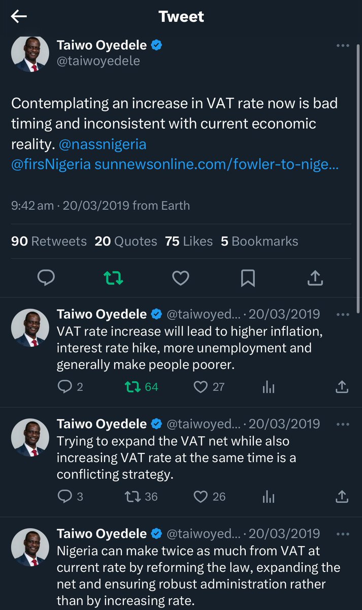 Mister_Mash's tweet photo. When in 2019 Buhari attempted Tax reform, Taiwo Oyedele opposed it vehemently, let nobody gaslight you. https://t.co/l3jufZZ0ox