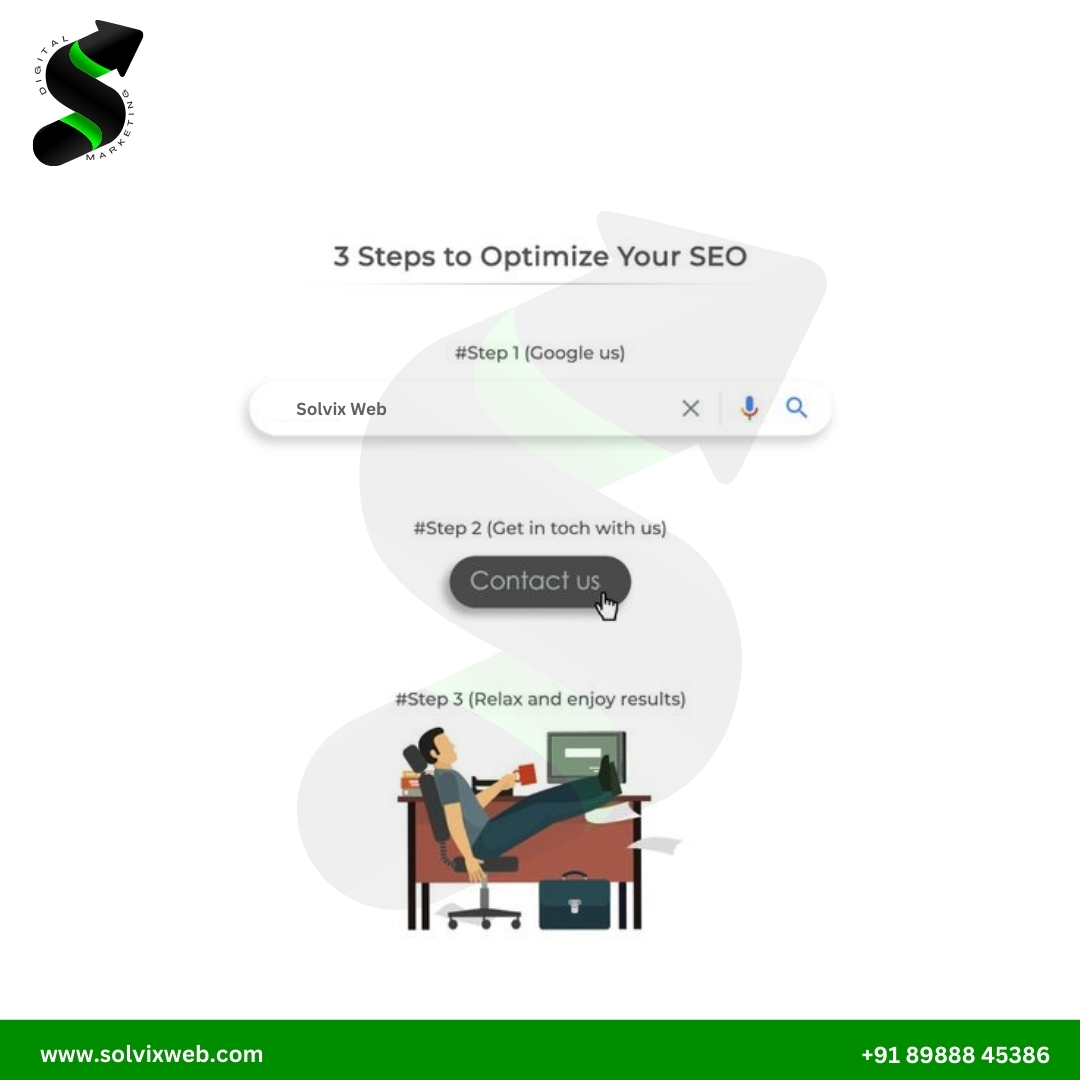 Solvix_Web's tweet image. 3 Steps to Optimize Your SEO. 
👉Explore with @solvix_web For more information
#seo #digitalmarketing #marketing #socialmediamarketing #socialmedia #webdesign #branding #business #solvix #contentmarketing #website #marketingdigital #searchengineoptimization #google #ecommerce