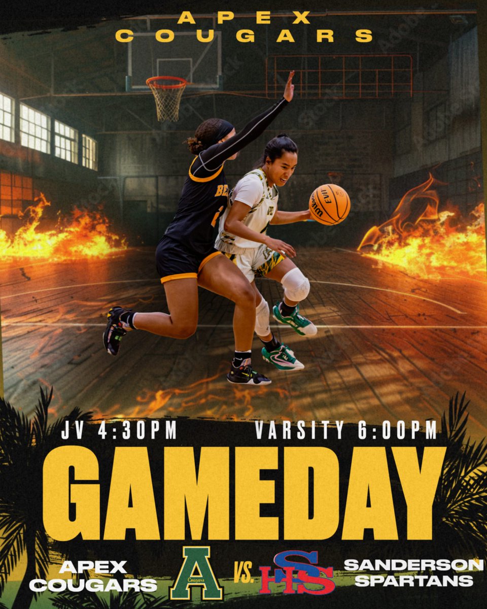Apex High Womens Basketball (@apexwomensbball) on Twitter photo GAME DAY! The Cougars "Defend The Den" tonight as they take on the Sanderson Spartans. Bring a friend lets pack "The Den" <a href="/CougarsBBallAHS/">CougarsBBallAHS</a> <a href="/apexhsathletics/">Apex Athletics</a> <a href="/apexcougarclub/">Apex Cougar Club</a> <a href="/CougarsBBallAHS/">CougarsBBallAHS</a> <a href="/ApexHScheer/">Apex Cheer</a> <a href="/ApexHighSchool/">Apex High School</a> GAME DAY! The Cougars "Defend The Den" tonight as they take on the Sanderson Spartans. Bring a friend lets pack "The Den" <a href="/CougarsBBallAHS/">CougarsBBallAHS</a> <a href="/apexhsathletics/">Apex Athletics</a> <a href="/apexcougarclub/">Apex Cougar Club</a> <a href="/CougarsBBallAHS/">CougarsBBallAHS</a> <a href="/ApexHScheer/">Apex Cheer</a> <a href="/ApexHighSchool/">Apex High School</a>