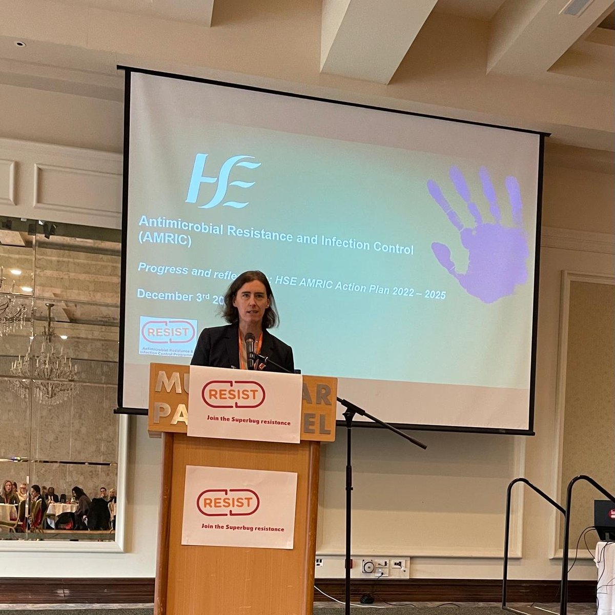 LiamCMcLoughlin's tweet photo. After a short coffee break @eimeartb leads the #AMRIC team in sharing some of our work with our  colleagues in Dublin and Midlands RHA
#KeepAntibioticsWorking
#AMRICKeepIPCWorking
@HSEDubMidlands @PublicHealthDM @HSELive @AntibioticPresc @TUH_Tallaght @stjamesdublin @SSISTUH https://t.co/gL6nGr7svf