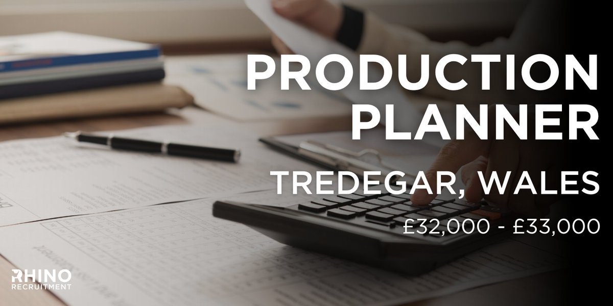 🦏 Looking for a Production Planner in Tredegar. 🦏

💵 Salary is £32,000 - £33,000 per year. 

**Requirements**

✅ Experience in production scheduling or management (1 year preferred).
💼 Proficiency in data handling and reporting. 

🔗 Click here to learn more -