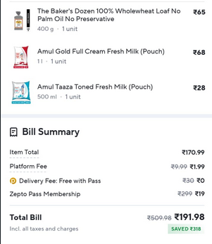 curiousbatman1's tweet photo. @ZeptoNow What kind of fraud r u doing. I have been ordering for months from u bt noticed this fraud just now. How is "item total &amp; gst" more than sum of all items. If you are levying any additional charges on top of item price why are u not showing that charge transparently? https://t.co/qYdqbhtee1