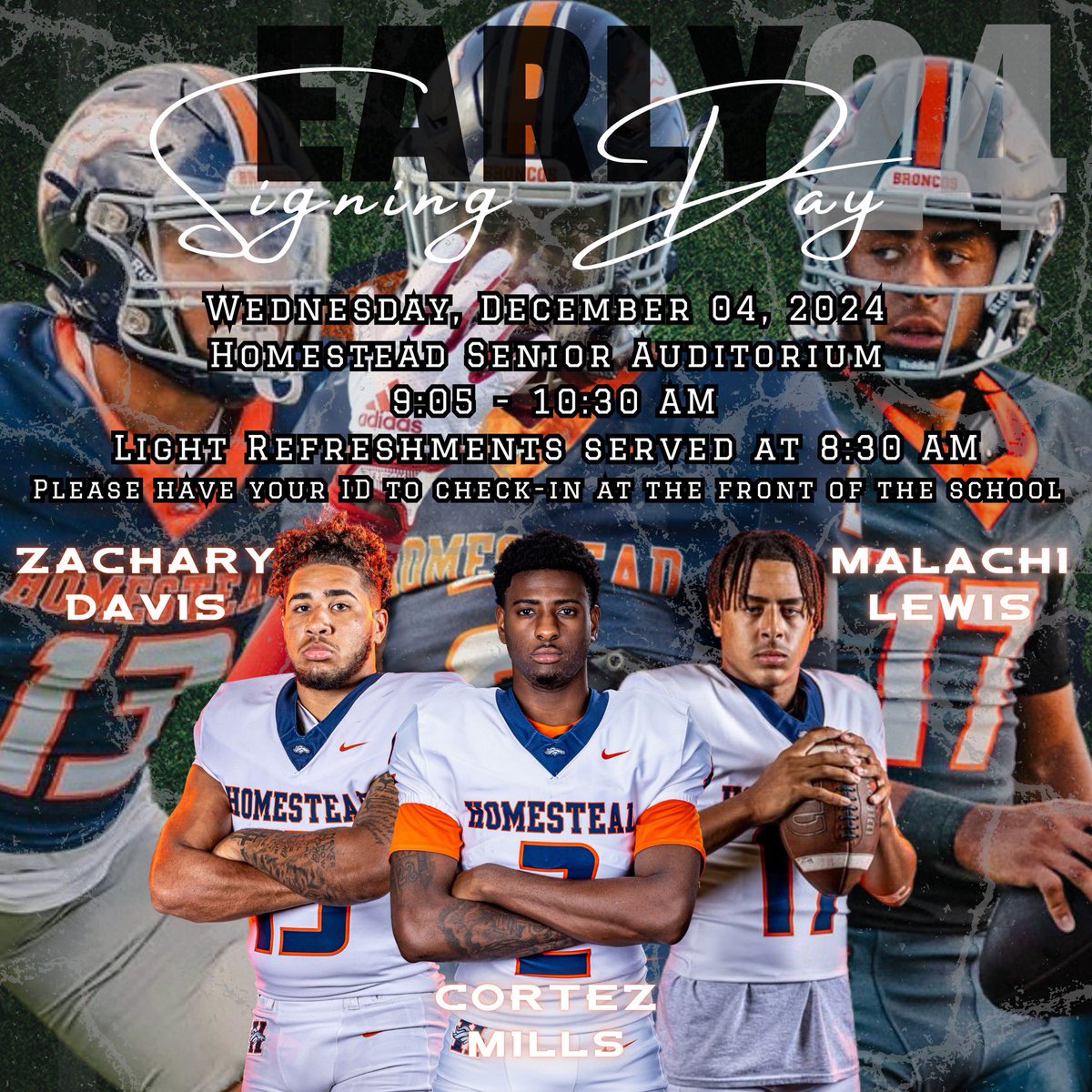 ￼
On Wednesday, 3 will sign on the line to enroll early! #BroncoPride