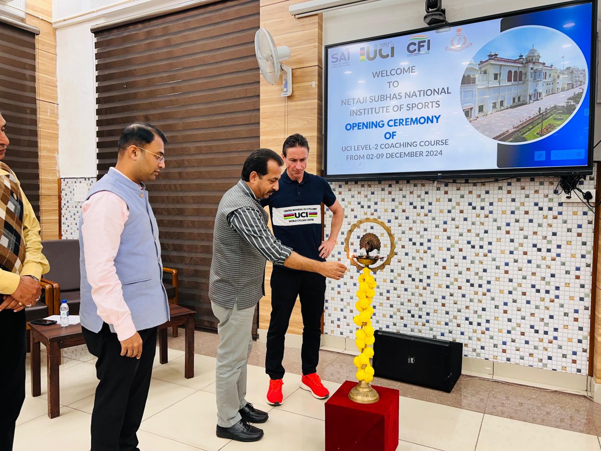 SAI_Patiala's tweet image. 🚴‍♂️✨ Exciting Start to the UCI Coaching Course!

We’re proud to kick off the UCI Level-1 and Level-2 Coaching Course, organized by the Cycling Federation of India in collaboration with the UCI World Cycling Centre and Sports Authority of India. 
#CyclingIndia #UCI #CoachingCourse