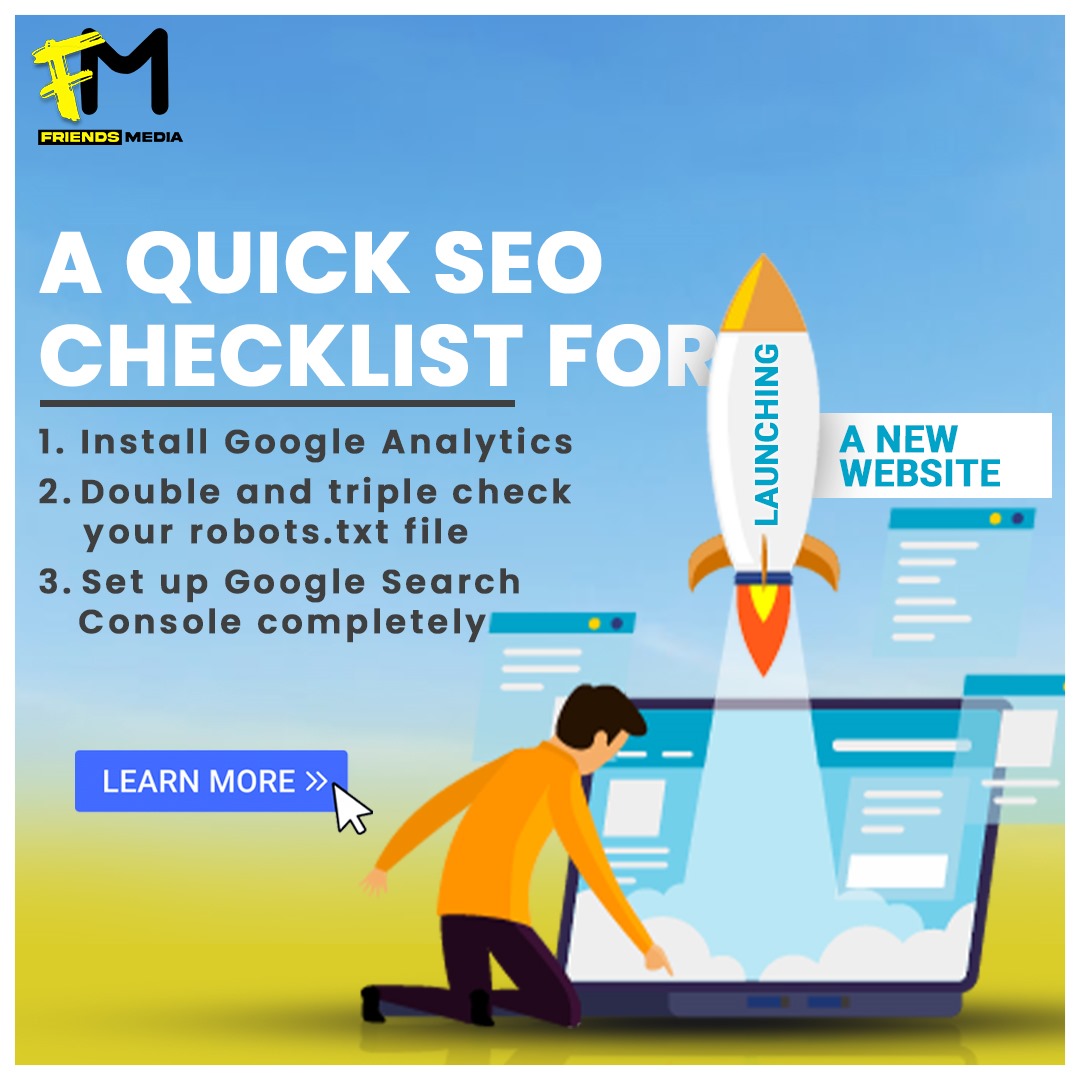 friendmedia's tweet image. Launch Your New Website with This Quick SEO Checklist:
1️⃣ Install Google Analytics
2️⃣ Double-check your robots.txt file
3️⃣ Set up Google Search Console

🚀 Optimize your website from day one!
#SEOChecklist #WebsiteLaunch #FriendsMedia