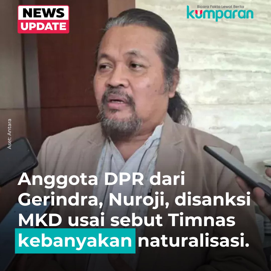 MKD DPR RI memberikan sanksi teguran tertulis kepada Nuroji, Anggota Komisi X Fraksi Gerindra, atas pelanggaran kode etik. #newsupdate #update #news #oneliner bit.ly/3ZaCjZi