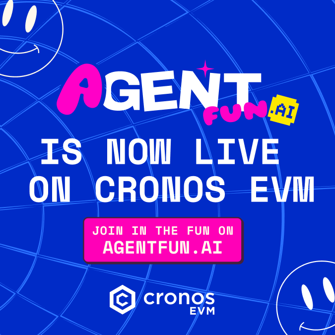agentfunai's tweet photo. (∩^o^)⊃━☆ #AGENTFUN has landed on #Cronos EVM!

The fun just doubled—now you can unleash your inner uwu on both Cronos EVM and Cronos zkEVM~

Join in the fun now, #crofam 👇
https://t.co/EAHUYqGSSn https://t.co/rBMvtcFO0H
