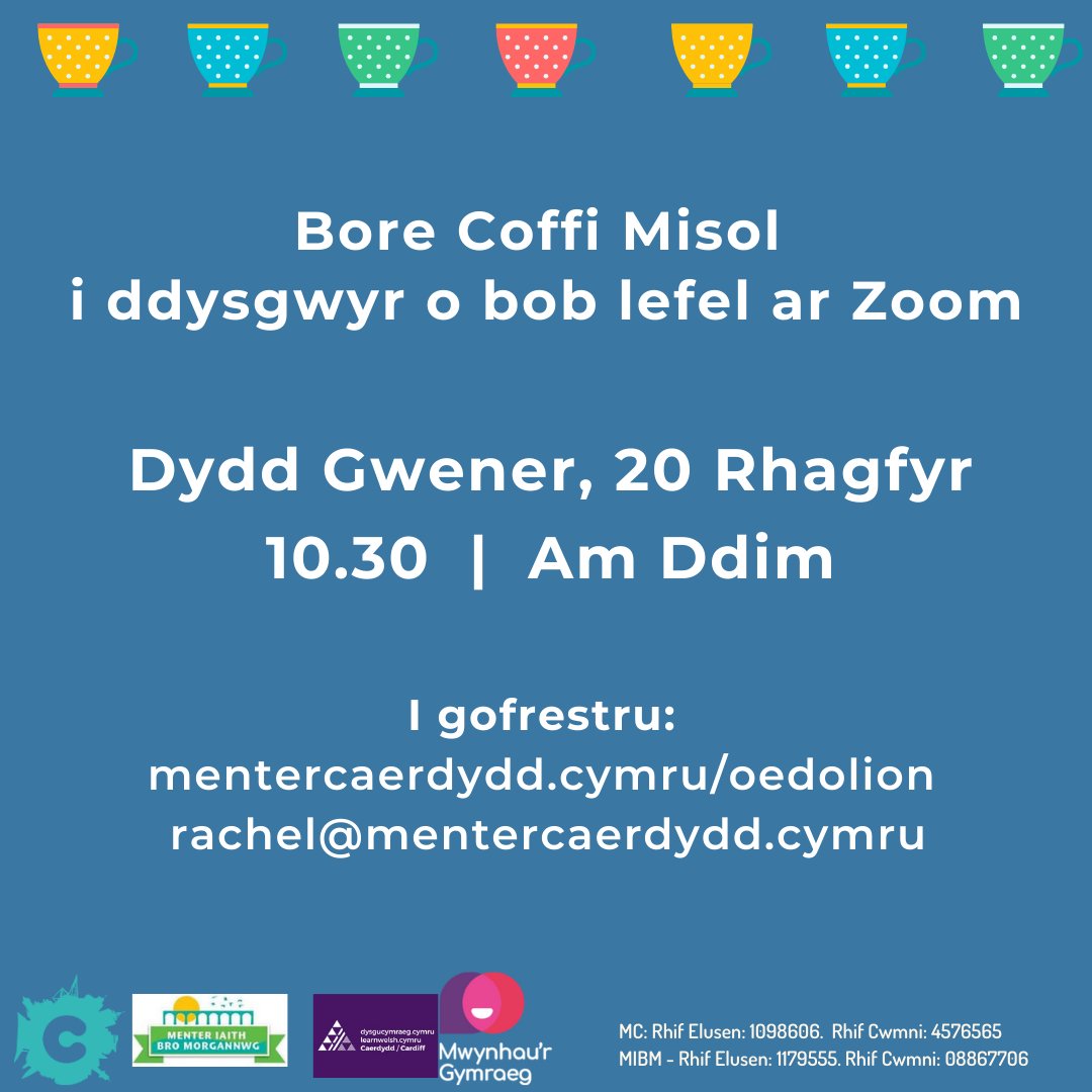 Wythnos i heddiw - cyfle i sgwrsio ar Zoom. Christmas Zoom chat session for Welsh learners of all levels.  I gofrestru/To register: mentercaerdydd.cymru/event/bore_cof…  <a href="/LearnCymraegCF/">Learn Welsh Cardiff | Dysgu Cymraeg Caerdydd</a> <a href="/DysgwyrCaerdydd/">Dysgwyr Caerdydd</a> <a href="/AwrYDysgwyr/">Awr Y Dysgwyr</a>  🎄🎅