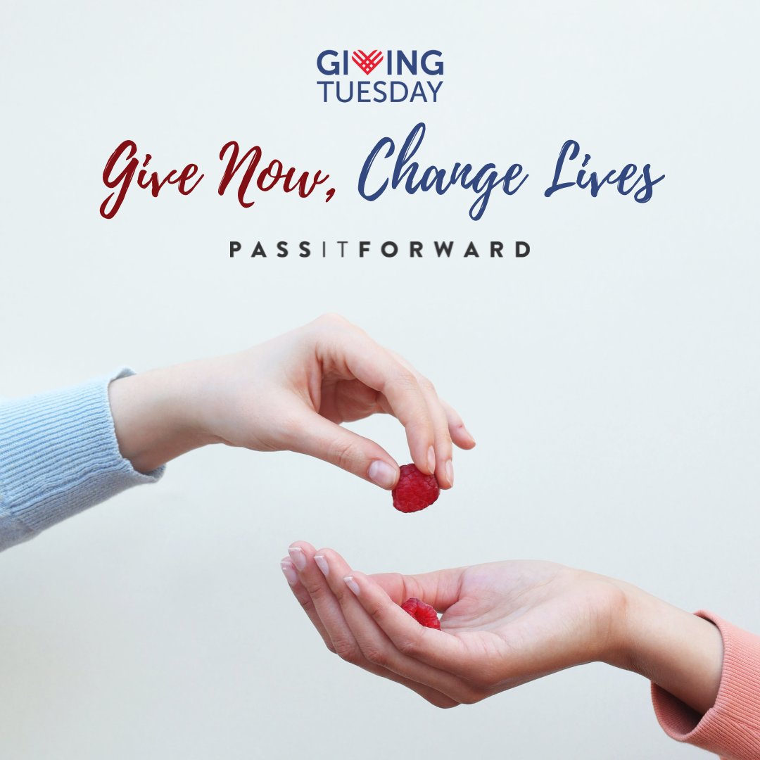 pif_org's tweet photo. It's Giving Tuesday! Make an impact this holiday season by donating to or volunteering for charitable campaigns on Pass It Forward: https://t.co/kW7VwYuFns!

#PassItForward #GivingTuesday #holidaygiving #donate #volunteer #dogood #help #support #charity #givenow https://t.co/Pch4eF8NNP