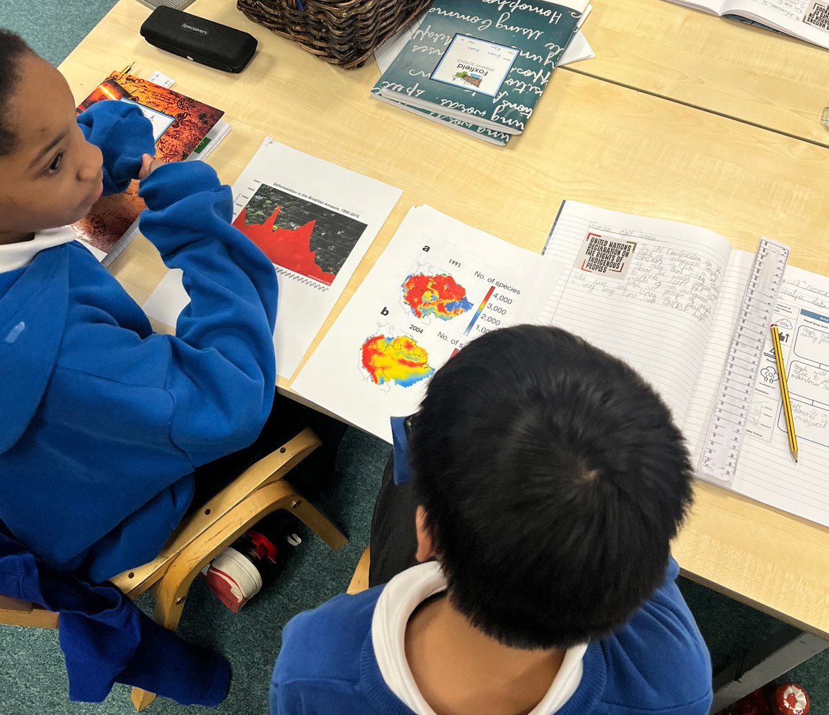 🌍 Today in Geography, we explored deforestation rates and their impact on species loss &amp; droughts. 🐾💧 We analysed data and discussed probable vs. possible outcomes if rates stay high. Critical thinking for a sustainable future! 🌱💡 #SustainableDevelopment <a href="/foxfield/">FoxfieldPrimary</a>