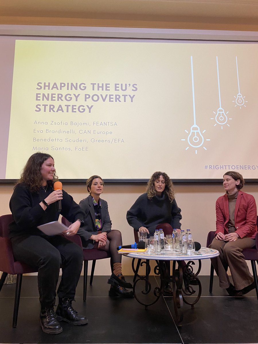 What is next in implementing the fit for 55 legislation and shaping the next batch of legislation files on energy and energy poverty in the 🇪🇺 

Starting now with Maria Santos <a href="/foeeurope/">Friends of the Earth Europe🌍</a>, Eva Brardinelli, <a href="/CANEurope/">CAN EUROPE</a> and <a href="/GreensEFA/">Greens/EFA in the EU Parliament 🌍</a> MEP Benedetta Scuderi

#R2EForum