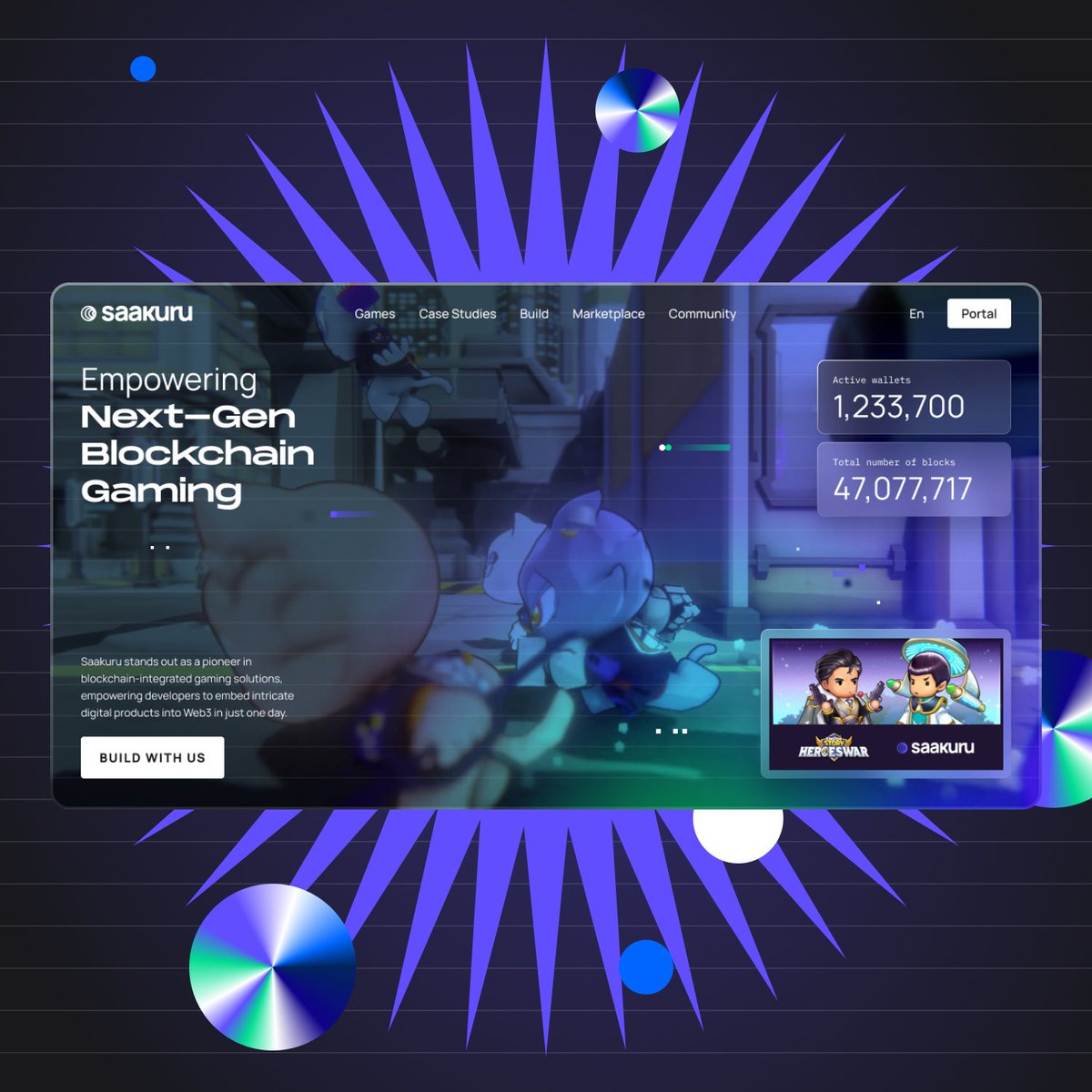 saakuru_labs's tweet image. 💻 Saakuru Got a Refresh! 💻
We’ve given Saakuru.com a brand-new look with one goal in mind: to Empower Next-Gen Blockchain Gaming 🎮
🌟 Explore it now: saakuru.com 
And the best part? 🎉 More updates are coming! 🚀
#BlockchainGaming #GameDevTools