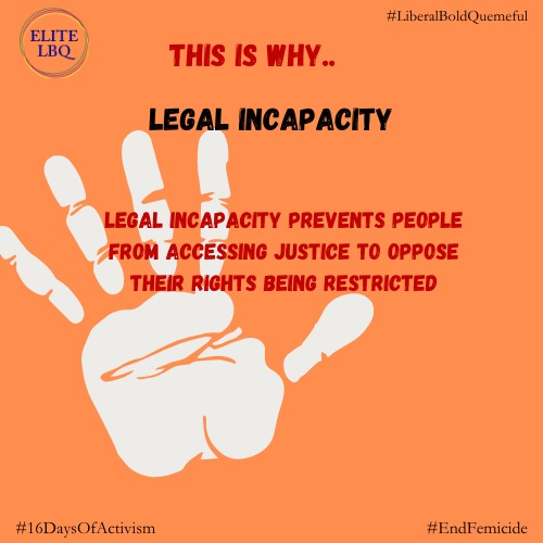 December 3rd adresses GBV and Disability inclusion
#16DaysofActivisim2024 
#EndFemicideKe
#LiberalBoldQuemeful