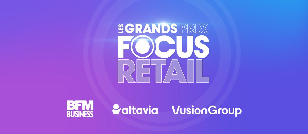 [GRANDS PRIX FOCUS RETAIL]
 
📺 Nous vous donnons rendez-vous ce soir, dès 21h30 sur BFM Business, dans une émission spéciale, animée par Eva Jacquot et Frédéric Simottel afin de découvrir le palmarès de cette troisième édition !