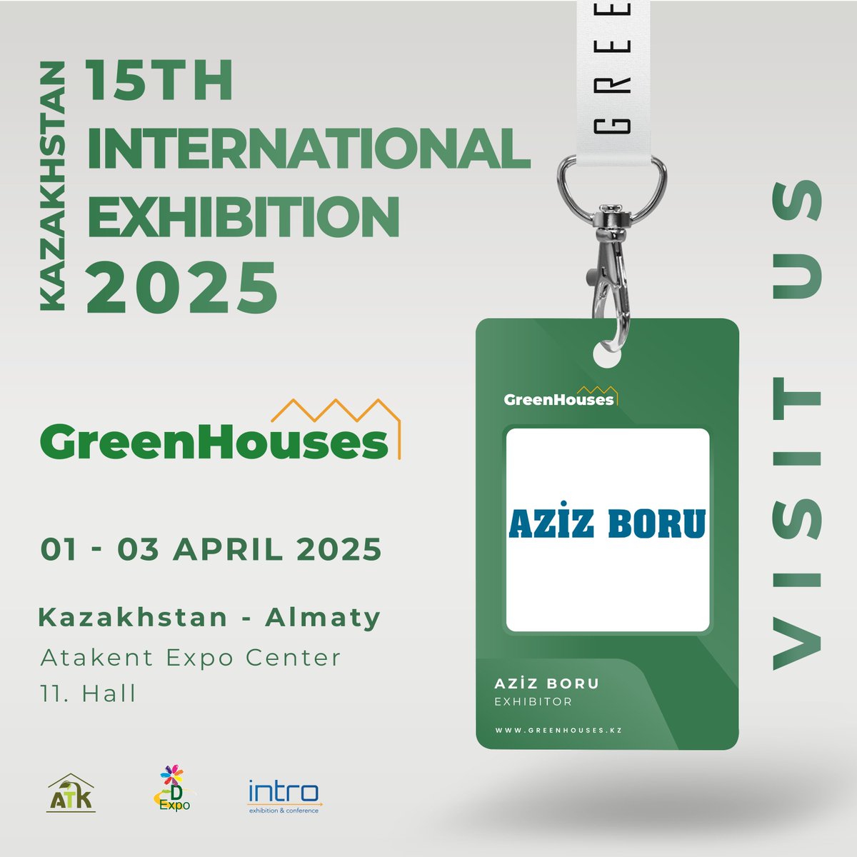 intro_fair's tweet image. 1-3 Nisan 2025 tarihleri arasında Kazakistan&apos;ın Almatı şehrinde gerçekleşecek olan GreenHouses Expo Kazakistan Fuarımızda “Aziz Boru” yerini aldı!

#ıntrofair #IntroExhibitionConference #GreenhousesExpo2025 #kazakistanserafuarı #serafuarı2025 #greenhousesexpo2025 #almatı #fair