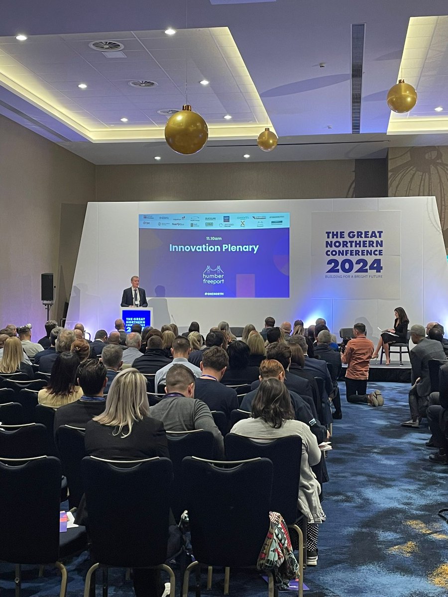 Simon Green kicks off the <a href="/HumberFreeport/">Humber Freeport</a> sponsored innovation session at the Great Northern Conference! Exploring key challenges, opportunities, and success stories driving growth and economic progress in the North. #ONENORTH #Innovation