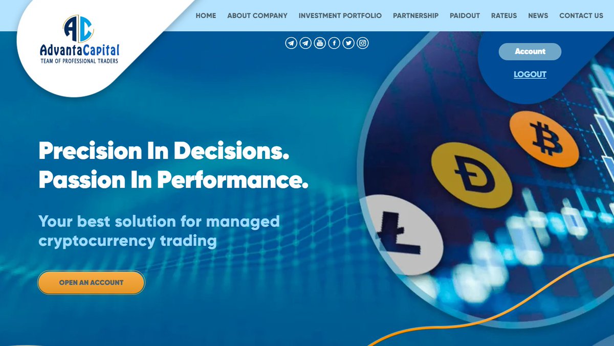 iemonitor's tweet photo. 🤜AdvantaCapital🤛 https://t.co/H2uj5Q9OIb

💹 Plan:1% Daily for 700 days and 2% daily for 70 days

🚀Accept: ePayCore | Tether BEP20 | BNB.BSC | Bitcoin | Bitcoin Cash | Litecoin | Ethereum | Dogecoin | Dash | Tron | NixMoney

✅Minimum:$10
✅Referral Commission:5-1% https://t.co/oqX0Kp65FO
