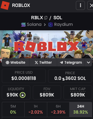 Adam_Memecoiner's tweet photo. Non-believers are out of the game
It's not over until streamers shill $RBLX to at least multimillions https://t.co/rHDWQi0Eb1