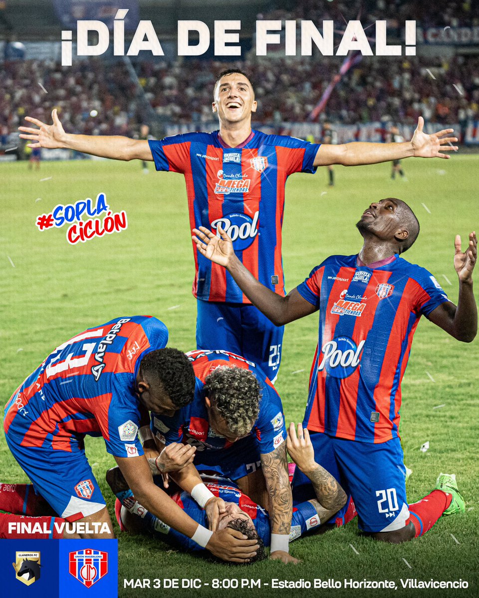 ¡Hoy es el gran dia! 🤩🔵🔴

Ha llegado el momento de disputar la final de vuelta de este Torneo de Ascenso, el ganarla nos acerca cada vez más a nuestro objetivo. 💪🏻

¡Dejaremos alma, vida y corazón en la cancha! 🔥

#UnionMagdalena #TodosSomosUnión