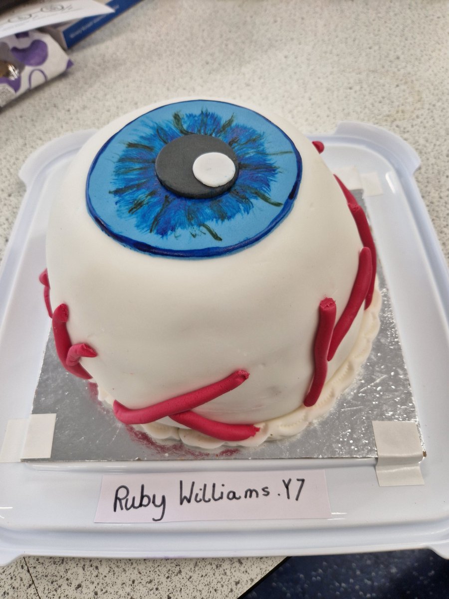 SaintMichaelsCE's tweet photo. #StMichaelsScience
Second entry from Ruby Y7 - a fantastic eyeball cake! Well done Ruby! https://t.co/iVukybRx0Y