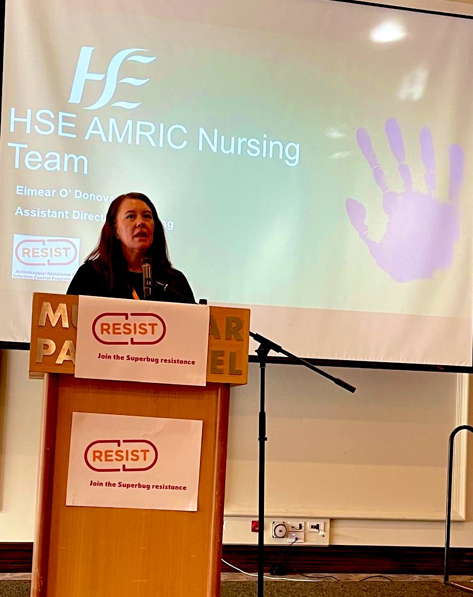BabsSlevin's tweet photo. Further updates from the #AMRIC nursing &amp; GP teams on the delivery of key projects from our AMRIC action plan at the Dublin and Midlands RHA event 
#KeepAntibioticsWorking
#AMRICKeepIPCWorking
@HSEDubMidlands @PublicHealthDM @HSELive @AntibioticPresc @TUH_Tallaght @stjamesdublin https://t.co/6hdpRDlpKj