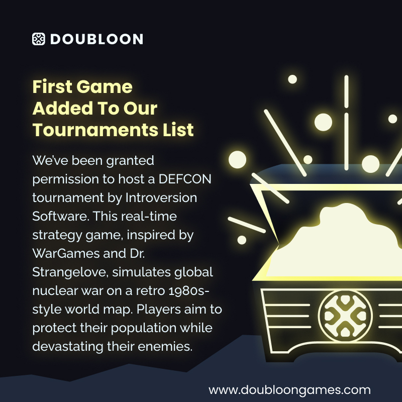 DoubloonGames's tweet photo. If anyone interested in winning prize money for playing a DEFCON tournament, drop a message in the new #defcon channel on discord to show your interest. Once we have enough players we will start to organize - Invite: https://t.co/soND4BBXqU https://t.co/8ooruQA9wE
