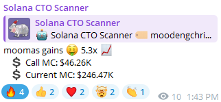 CTOScanner's tweet photo. LFG #MOOMAS 5.3X
ca: 7WDGMqAoBNdSZbQWzgNpxrZdwu3Xa7x7DxuS8f2qpump https://t.co/4YiQRVQcZ8