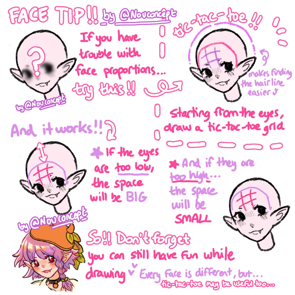 some silly tips for drawing faces! ✨ 