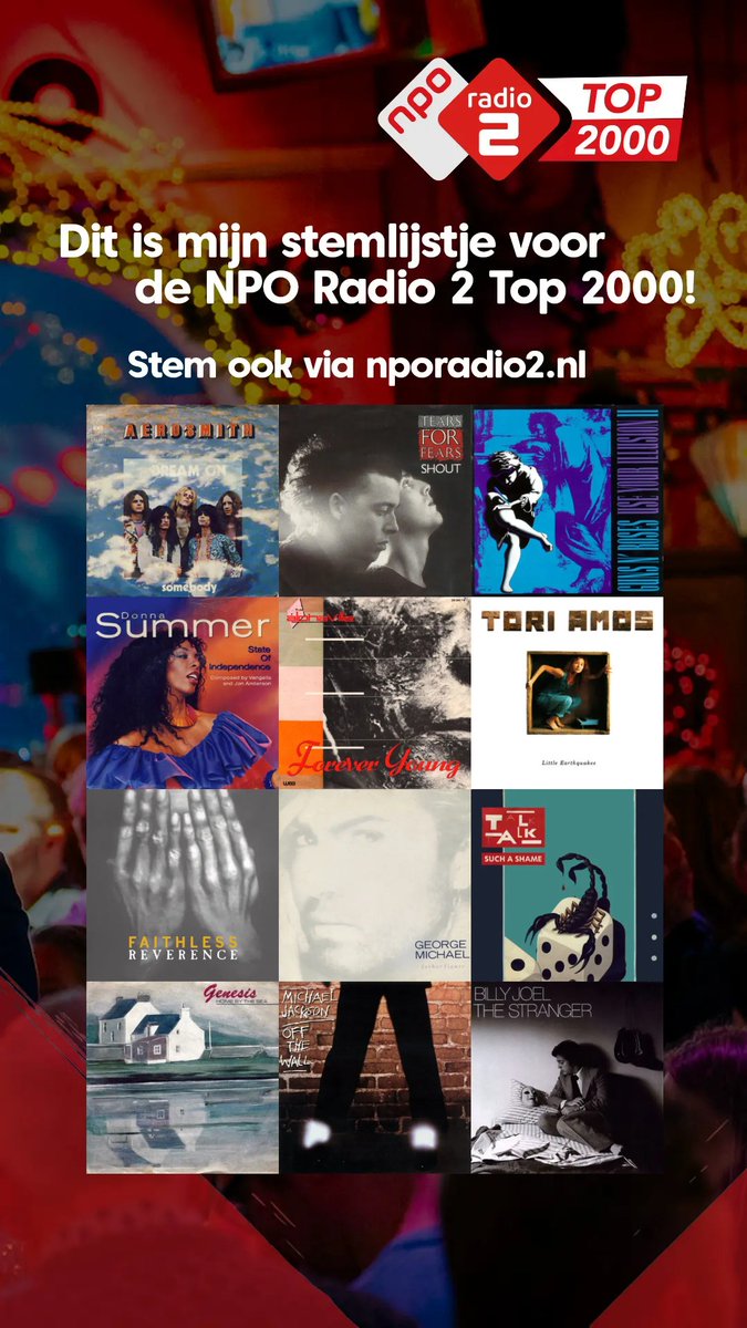 Daar is ie weer, de jaarlijkse stemlijst.
Ik heb gestemd voor de NPO Radio 2 Top 2000 npo.nl/luister/stem/n… <a href="/nporadio2/">NPO Radio 2</a> #Top2000