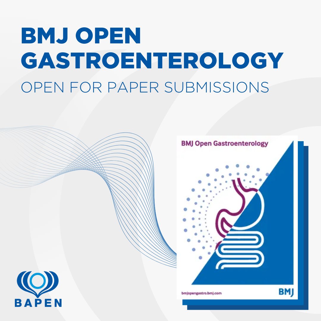 BMJ Open Gastroenterology is open for papers on advancing nutritional support and best practices in nutritional care to optimise patient outcomes and improve healthcare efficiency. This is a great opportunity to showcase your work! 

More info ➡️ bit.ly/3AKjq7E