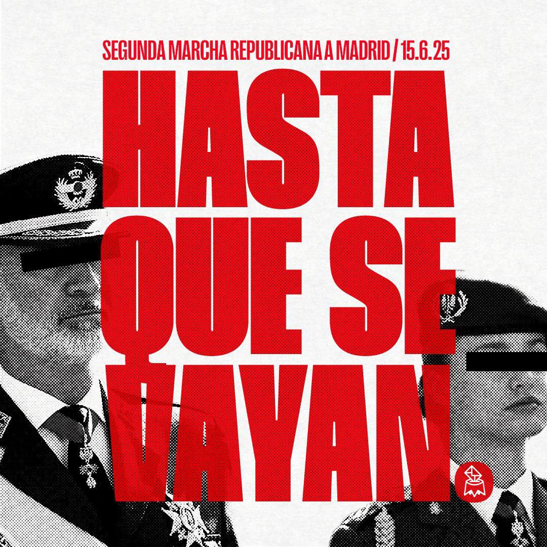 LaUJCE's tweet photo. El 15 de junio de 2025 las calles de Madrid volverán a teñirse de banderas republicanas y desde la Juventud Comunista saldremos de nuevo a la calle reclamando la III República. 

La única alternativa viable para nuestra clase es la República socialista. 

#HastaQueSeVayan https://t.co/JlDN1C0bZe