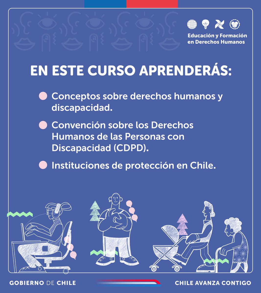 📚 Formación en DDHH: Este 3 de diciembre, Día Internacional de las Personas con Discapacidad, te invitamos a inscribirte en el curso virtual Derechos de las Personas con Discapacidad, del programa de Formación de nuestra subsecretaría:

🔗Inscríbete en 👉formacionddhh.minjusticia.gob.cl