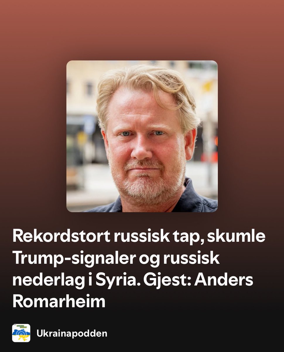 🇸🇾 NY EPISODE 🇸🇾

Alt henger sammen med alt, fronten i Ukraina, Korea, Georgia og Syria. Er vi på vei mot Tredje verdenskrig? <a href="/torsae/">Tormod Malvin Sæther</a> og <a href="/J_SundHenriksen/">Jørn Sund-Henriksen 🇳🇴🇺🇦🇬🇪🇹🇼🥛</a> snakker med <a href="/Andersrom/">Anders Romarheim</a> om et vidt spekter av tema:

pod.link/1704335361/
