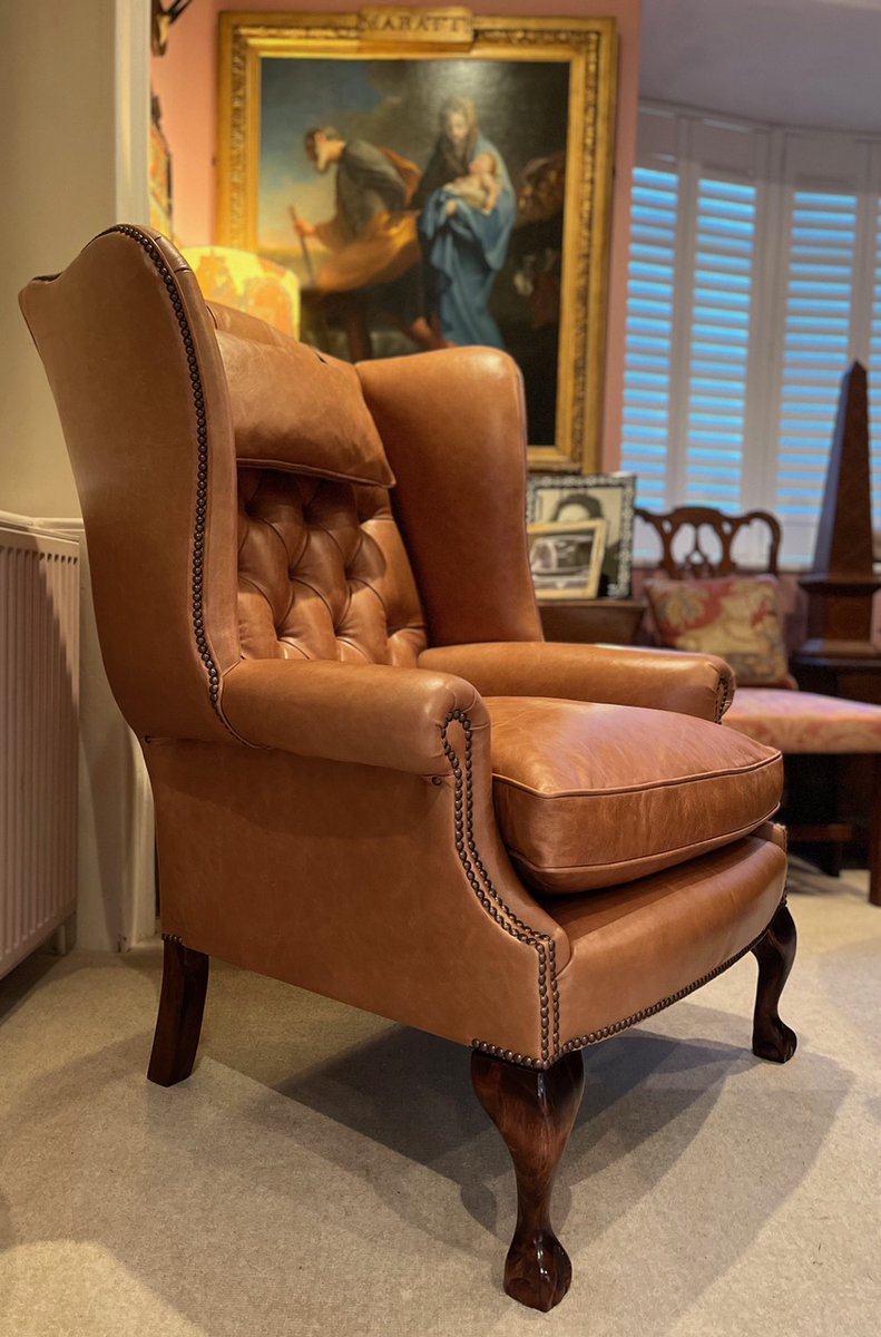 LeatherChairsUK's tweet image. High Back Georgian Wing Chair with custom made leather Gibson Headrest #wingchair #leatherwingchair #georgianwingchair #leatherclubchair #englishwingchair #leatherchairsofbath #leatherchair #clubchair #leathergeorgianwingchair #buttonedbackwingchair #customleatherheadrest