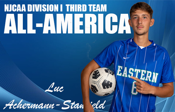 Midfielder Luc Achermann-Stanfield made the NJCAA Division I third team All-America on Tuesday