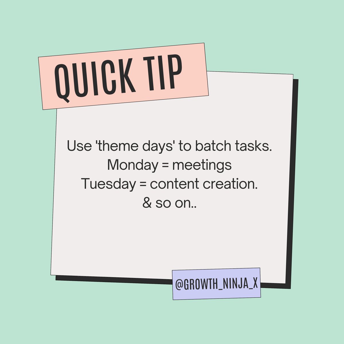 Growth_Ninja_X's tweet photo. #growthninja #ProductivityHacks #TimeManagement https://t.co/Tsnw84C4dJ