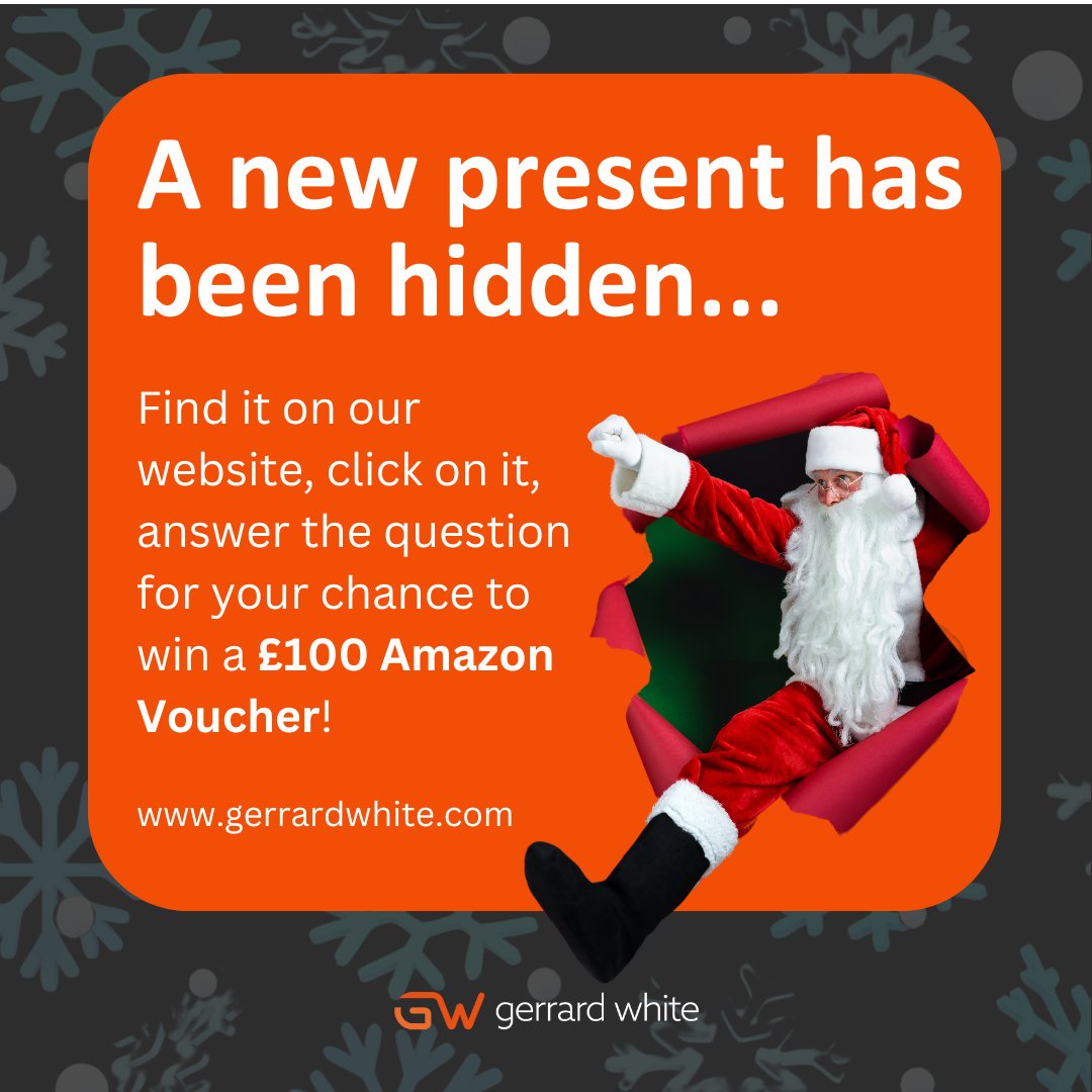 Gerrard_White's tweet photo. Day 2 of #TheGreatPresentHunt
A new present has been hidden some where on https://t.co/SXa5C1mpxt - find it, click on it to reveal a festive question, answer it correctly to be entered in our prize draw to be in with a chance of winning a £100 Amazon Gift Voucher! https://t.co/5FoPPhB1fU