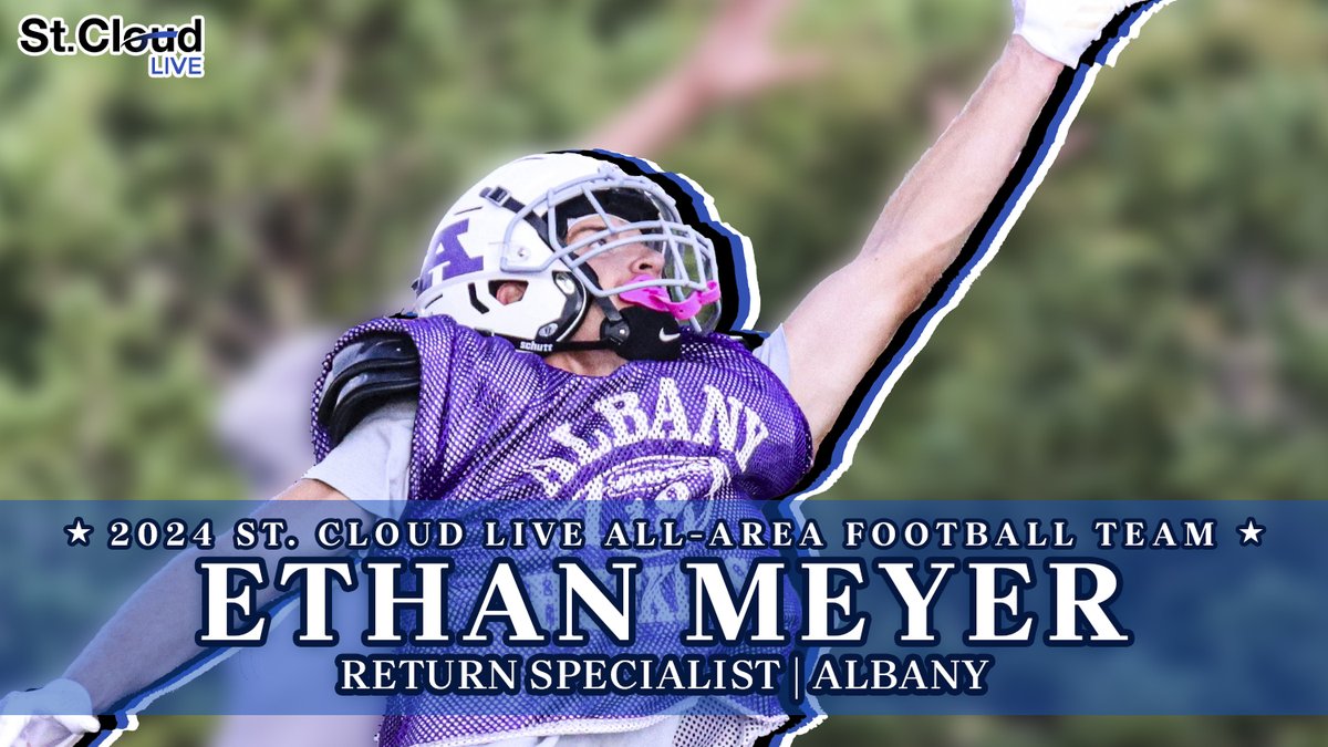St. Cloud Live (@stcloudlive) on Twitter photo Congrats to Ethan Meyer on making our "All-Area" football team. Ethan did it all for the <a href="/AlbanyHuskieFB/">Albany Huskies Football</a> this season: two kicks for TDs, starting wing back on offense, safety on D and punting. See the full "All-Area team" team on SCL - stcloudlive.com/sports/prep/itβ¦Β
<a href="/AHSHuskies/">Albany Huskies</a> Congrats to Ethan Meyer on making our "All-Area" football team. Ethan did it all for the <a href="/AlbanyHuskieFB/">Albany Huskies Football</a> this season: two kicks for TDs, starting wing back on offense, safety on D and punting. See the full "All-Area team" team on SCL - stcloudlive.com/sports/prep/itβ¦Β
<a href="/AHSHuskies/">Albany Huskies</a>