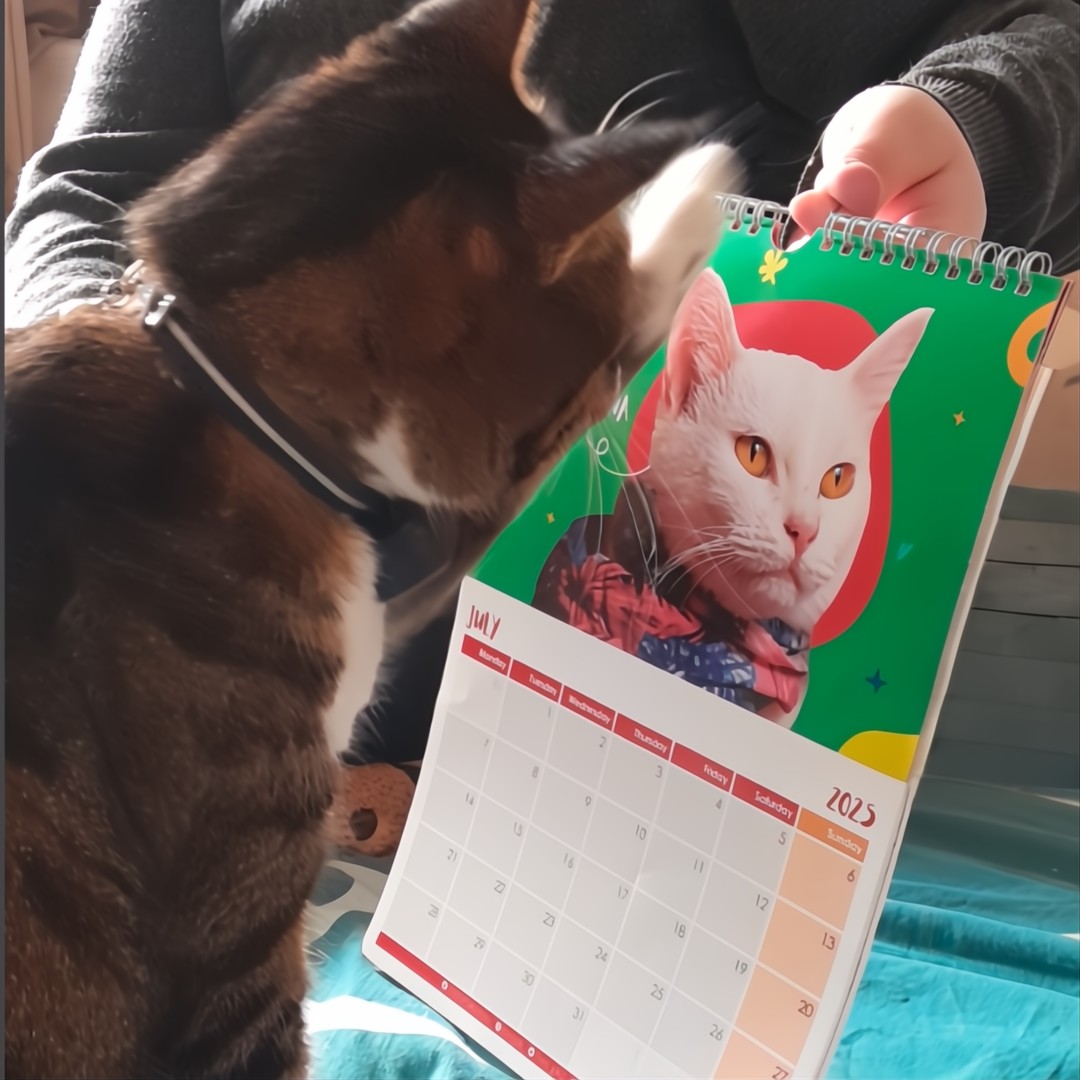 DogDeskAction's tweet photo. Tigger checked over our lovely #calendar from our friends @tws_pk2 which arrived today
He approves greatly & thinks there are far too many dogs in the @dogdeskaction calendar 😂😂(wait til he hears about our cat #spayathon 😱😂
#catsoftwitter #cats #catsofx https://t.co/wbrt2Ey3T1
