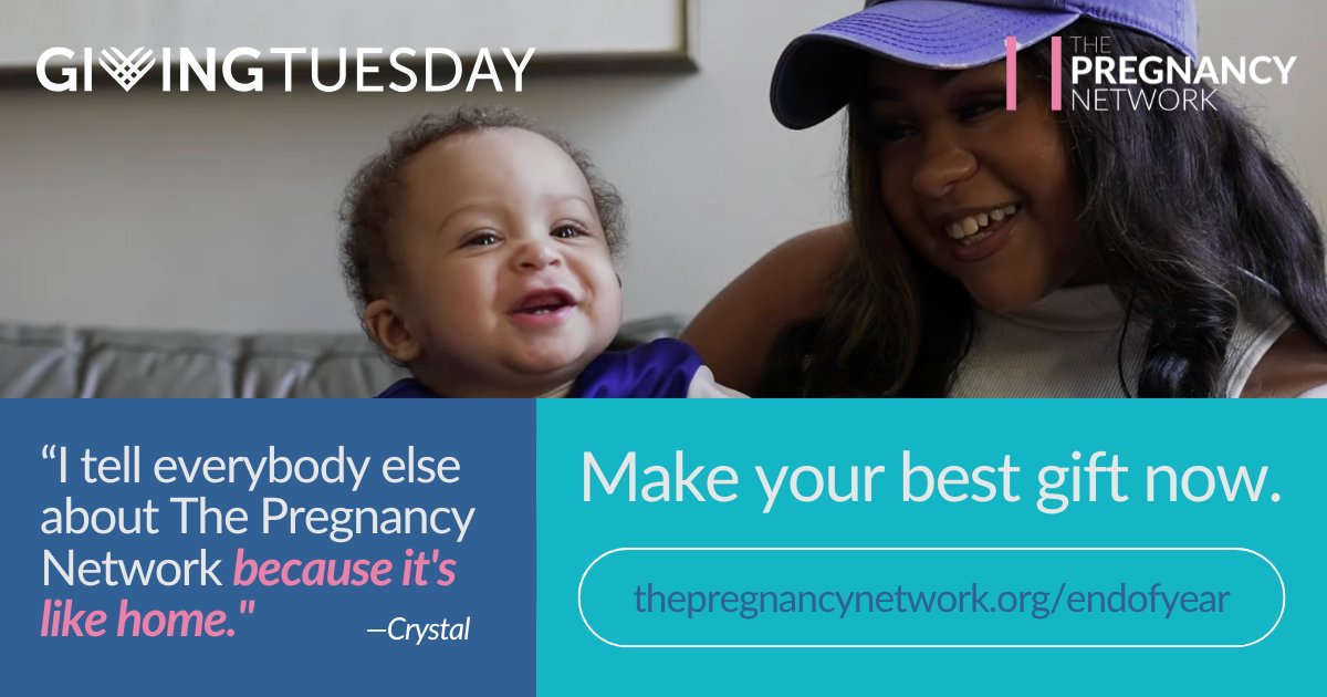 Your generosity creates a haven for women like Crystal, empowering them to overcome challenges and embrace their journeys with confidence. 🏠 Join us this Giving Tuesday by making your best gift now: thepregnancynetwork.org/endofyear #GivingTuesday #ThePregnancyNetwork #EmpowerWomen