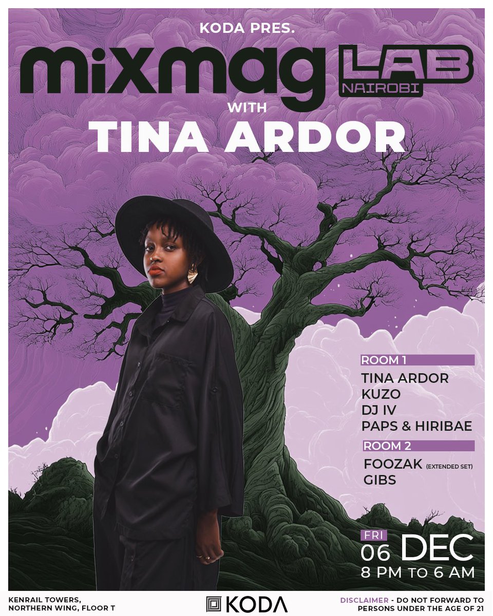 Supporting @tina_ardor is <a href="/WeAreKuzo/">KUZO</a>, DJ IV, <a href="/djpapdukes01/">djayPAPS</a> &amp; <a href="/HIRIBAE_/">HIRIBAE</a> in Room 1 x Djibz &amp; <a href="/FOOZAK_/">Foozak</a> with an extended set in Room 2.

🎟️: mookh.com/event/the-lab-…