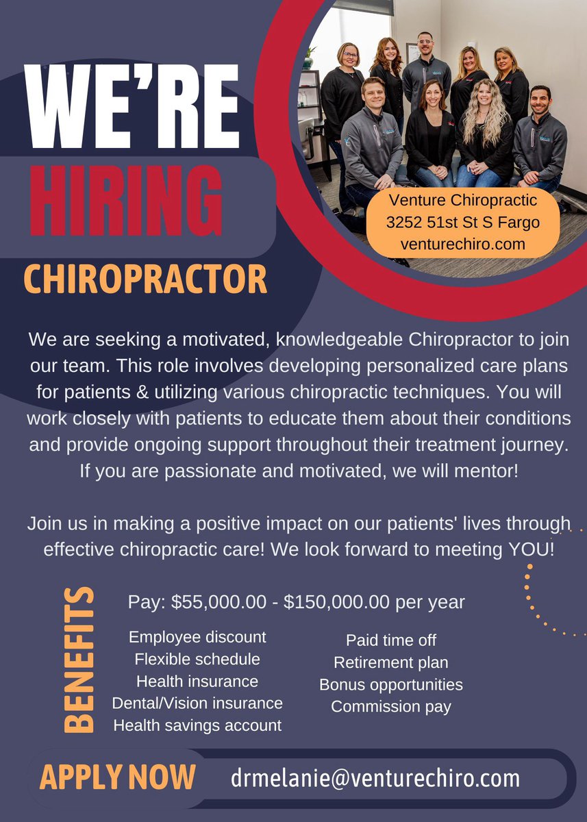 info_ndca's tweet photo. Hiring in Fargo! https://t.co/W88V42XjRT